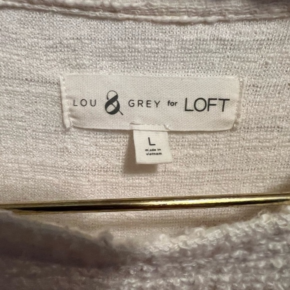Lou & Grey cream colored skirt jumper with drawstring. Size large. - Picture 1 of 7